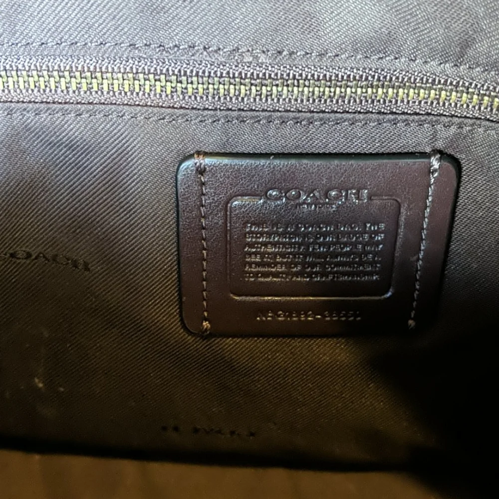 Coach Pebbled Leather Satchel - Deep Plum